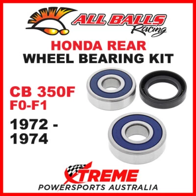 All Balls 25-1335 Honda CB350F CB 350F F0-F1 1972-1974 Rear Wheel Bearing Kit - Image 1 of 2