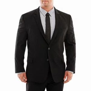 Men's JF J Ferrar Big & Tall Gabardine Suit Jacket - Black - 56 Big Reg. - NWT - Picture 1 of 1