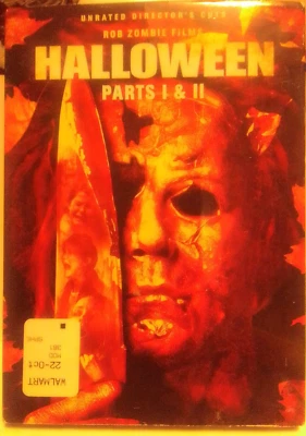 Halloween 1 & 2 PartsI II DVD Rob Zombie Unrated Director's Cut + Slipcover New - Image 1 of 2
