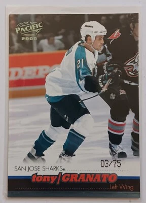 1999-00 Pacific Ice Blue Tony Granato /75 San Jose Sharks Kings - Image 1 of 2