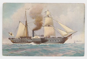 220-BOATS & SHIPS -GERMANY -Duitsch Raderkorvet "Barbarossa" 1840 - Picture 1 of 2