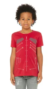 Michael Jackson Beat It Jacket Thriller Unisex Kids Crewneck Short Sleeve Shirt - Picture 1 of 2