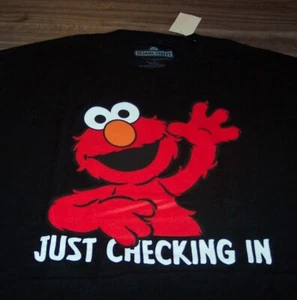Sesame Street ELMO Just Checking In T-Shirt MENS 2XL XXL NEW w/ tag Jim Henson - Picture 1 of 3
