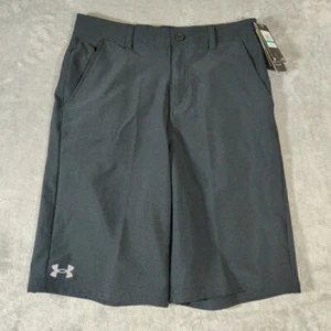 Under Armour Shorts Boys 16 Black Performance Quick-Dry Sportswear Activewear - Picture 1 of 9