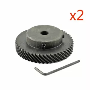 2Pcs 1M-50T Metal Spiral Bevel Wheel Motor Gear 90° Gearing 50 Tooth Bore 10mm - Bild 1 von 4
