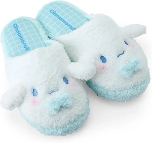 Sanrio Character Cinnamoroll Face Shaped Fluffy Slippers Room Shoes New Japan - Picture 1 of 12