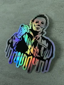 Michael Myers Halloween Decal Sticker 3” Waterproof Holographic Vinyl - Picture 1 of 6