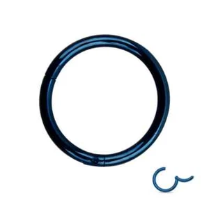 16G Surgical Steel Nose Ring Septum Clicker Hinge Segment Ear Helix Tragus Hoop - Picture 1 of 16