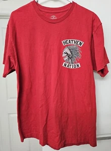 Heathen Nation Mens L Indian Chief Death Head Double Sided Graphic Shirt - Picture 1 of 5