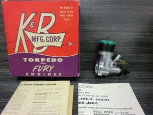 K&B TORPEDO RC-45 0.454cu.in Vintage 2-stroke exhaust throttle engine new f/s - Picture 1 of 5