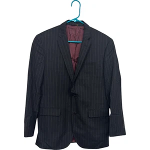 Brooks Brothers Blazer Mens 40R Black Pinstripe Vitale Barberis Canonico Wool - Picture 1 of 10