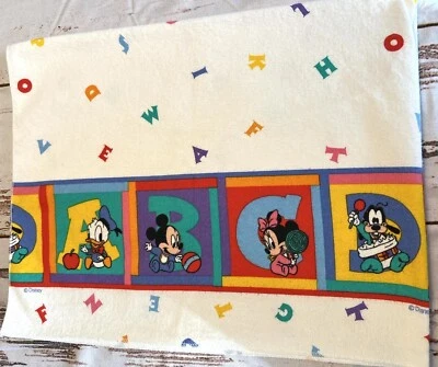 Dundee Disney Babies Receiving Blanket Babies First ABCs Alphabet 36”x28” - Image 1 of 4
