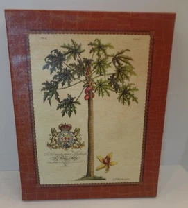 Made On Earth Item 4923 Palm 1 Canvas & Wood W Serial # 14" X 18" - Picture 1 of 9