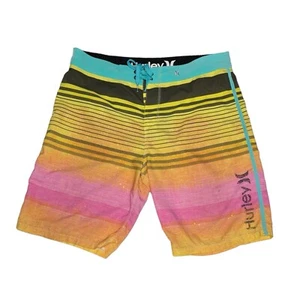Bañador Hurley Phantom retro a rayas multicolor talla 36 Board Shorts para hombre - Imagen 1 de 12