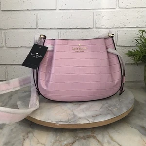 Kate Spade Handtasche Rosa Kroko-Prägung Leder Knödel Crossbody Bag KE475 Neu - Bild 1 von 19