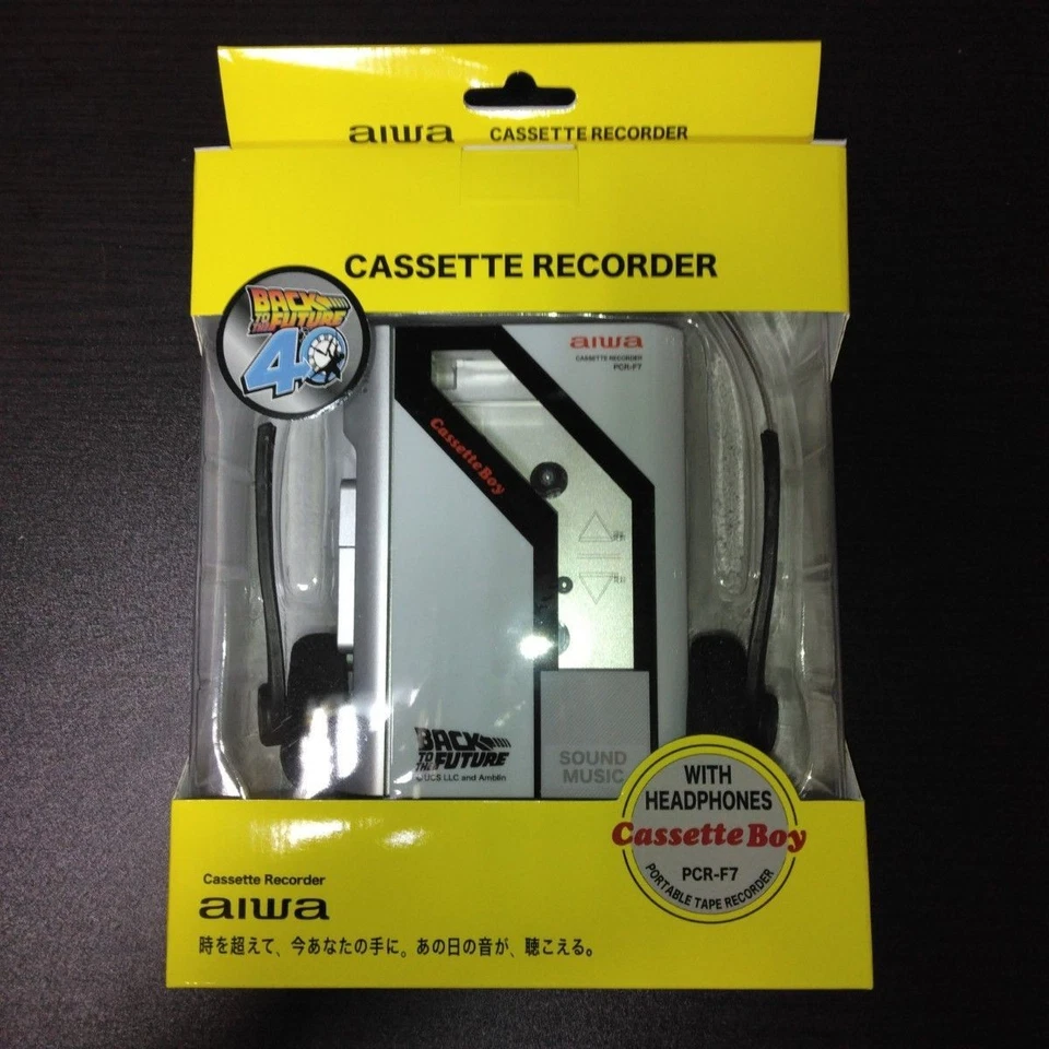 Cassette Boy PCR-F7 Back To The Future 40th Cassette Player with Headphones AIWA