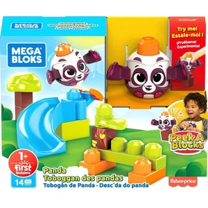 Mega Bloks Peek A Blocks Panda Slide Building Set For Toddlers - 14 Piece - Picture 1 of 2