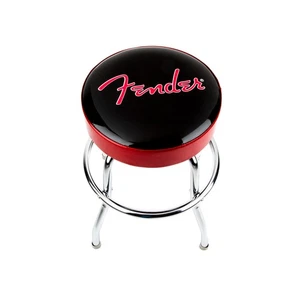 Fender Red Sparkle Logo 24-inch Barstool - Durable Steel Frame (Black and Red) - Picture 1 of 3