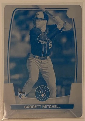 2023 Bowman Chrome RC Printing Plate Cyan 1/1 Garrett Mitchell #41 - Image 1 of 2