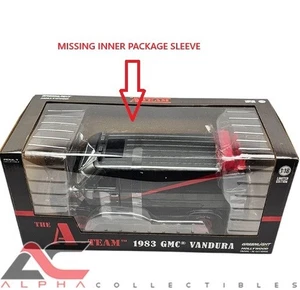 FALTA - GREENLIGHT 13521 1:18 1983 GMC VANDURA VAN SERIE DE TV NEGRA "THE A-TEAM" - Imagen 1 de 3