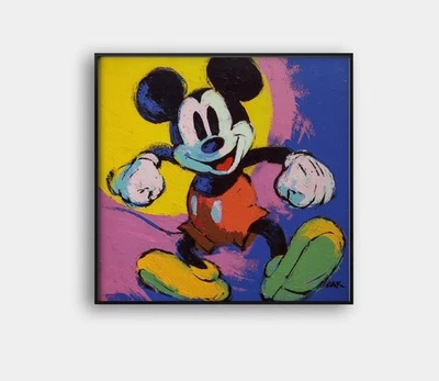 🖼️ Mickey Mouse Art "Framed" by Peter Max 🎨 | 24"x24" Giclée | COA ✍️  V50 - Image 1 of 4