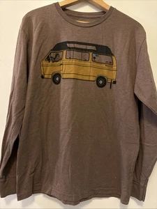 T-shirt MARMOT Van Life girocollo cotone maniche lunghe uomo taglia M marrone - Foto 1 di 3