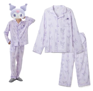 Kuromi SANRIO PAJAMA Langarm Button Down Loungewear SET Taschen LIMITIERT - Bild 1 von 10