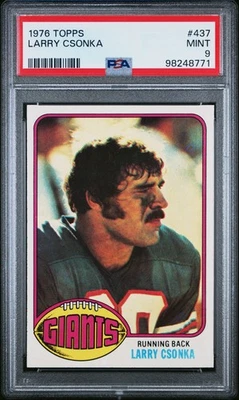 1976 TOPPS #437 LARRY CSONKA PSA 9 - Image 1 of 2
