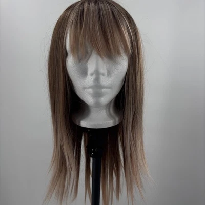 Peluca Chelsea Smith Coronas Isabella Recta Albaricoque Parte en T Larga Foto 1 de 4