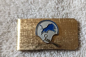 Vintage Detroit Lions Gold Money Clip - Picture 1 of 2
