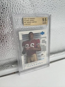 ANDRE CARTER 2001 UD GRADED PORTRAIT ROOKIE 370/900 BGS 9.5 GEM MINT RC #87 - Bild 1 von 3