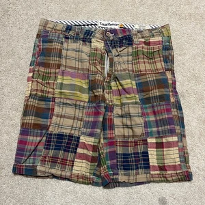 Trailer Vintage Colorful Plaid Shorts 34W - Picture 1 of 7