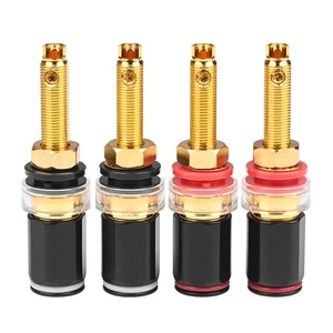 4pz Terminale Altoparlante Hifi Legatura Post Rame Puro Placcato Oro Amplificatore4958 - Foto 1 di 7