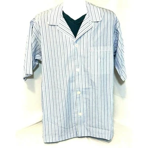 Polo Ralph Lauren Knopf Kurzarm Nachtwäsche Pyjama Oberteil Herren Streifen Größe M - Bild 1 von 8