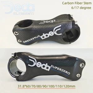 Full Carbon Fiber Mountain Road Bike Stem 31.8*60-120mm 6/17 Degrees Bike Parts - Picture 1 of 40