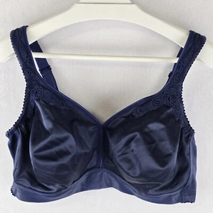 Miss Mary of Sweden 40D Smoothly Bra T-Shirt Moulded Wireless Bra 2020 Navy Blue - Picture 1 of 14
