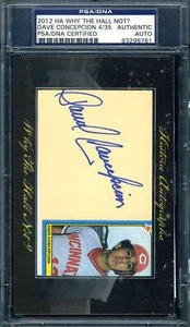Dave Concepcion PSA DNA Coa Signed 4/35 2012 Historic Autograph 3x5 Autograph - Picture 1 of 1