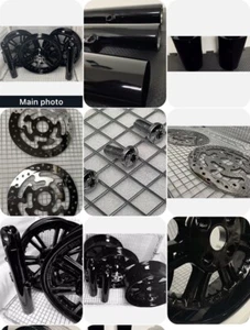 Harley Tri Glide Trike 2014 -24 GLOSS BLACK WHEELS BEARINGS ROTORS OUTRIGHT - Bild 1 von 12