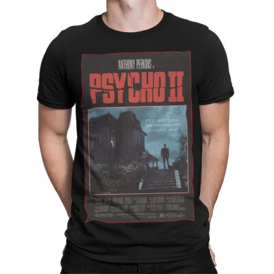 Psycho II Horror Movie Bates Motel Mens T-Shirt Womens Tee - Image 1 of 4