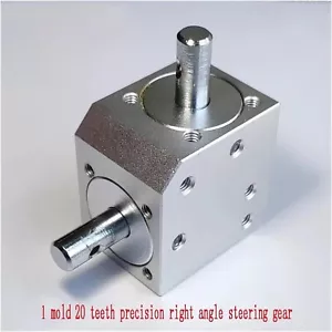 1 módulo 20 dientes unidad de engranaje de dirección de accionamiento de ángulo de 90° bisel de ángulo recto eje de 8 mm - Imagen 1 de 4