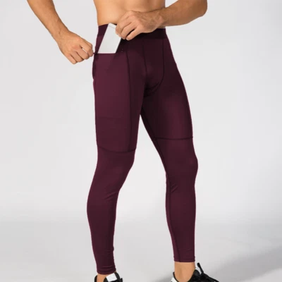 Pantalones de gimnasio para hombre Bolsillo con cremallera Deporte Correr Entrenamiento Leggings Pantalones deportivos Foto 1 de 4