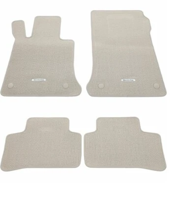 ✅ Original Mercedes-Benz Alfombrillas Kit Matt Rip GLK X204 Almendra Beige Nuevo - Image 1 of 4