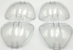 Lego 4 New Trans-Clear Windscreen Quarter Domes Bar Handles at Top and Bottom - Picture 1 of 1