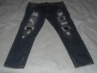 Victorious men's denim jeans, studded patches ripped 38W 32L