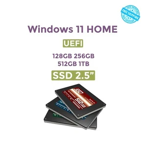 128 256 512GB 1TB SSD 2.5” con Windows 11 HOME instalado UEFI - Imagen 1 de 5