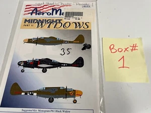 Aeormaster P-61A Midnight Widows Aufkleberbogen 48-474 #2 - Bild 1 von 2