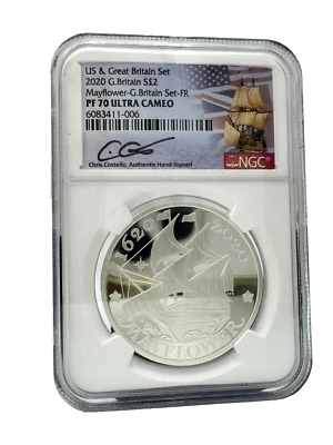 2020 US & Great Britain Set Mayflower-G. Britain PF 70 Ultra Cameo Coin NGC 006 - Image 1 of 4
