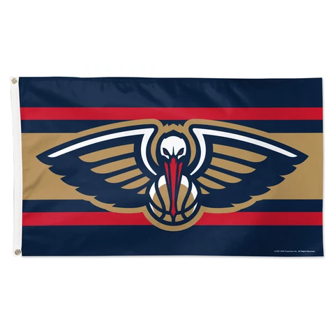 WinCraft New Orleans Pelicans 3' x 5' Horizontal Stripe Deluxe Single-Sided Flag Cover