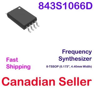 843S1066D Crystal-to-3.3V LVPECL Frequency Synthesizer IC 8-TSSOP Renesas - Foto 1 di 2
