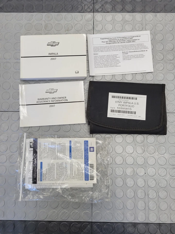 07 2007 Chevrolet Impala Owner's Manual NEW OEM - Image 1 of 1